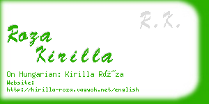 roza kirilla business card